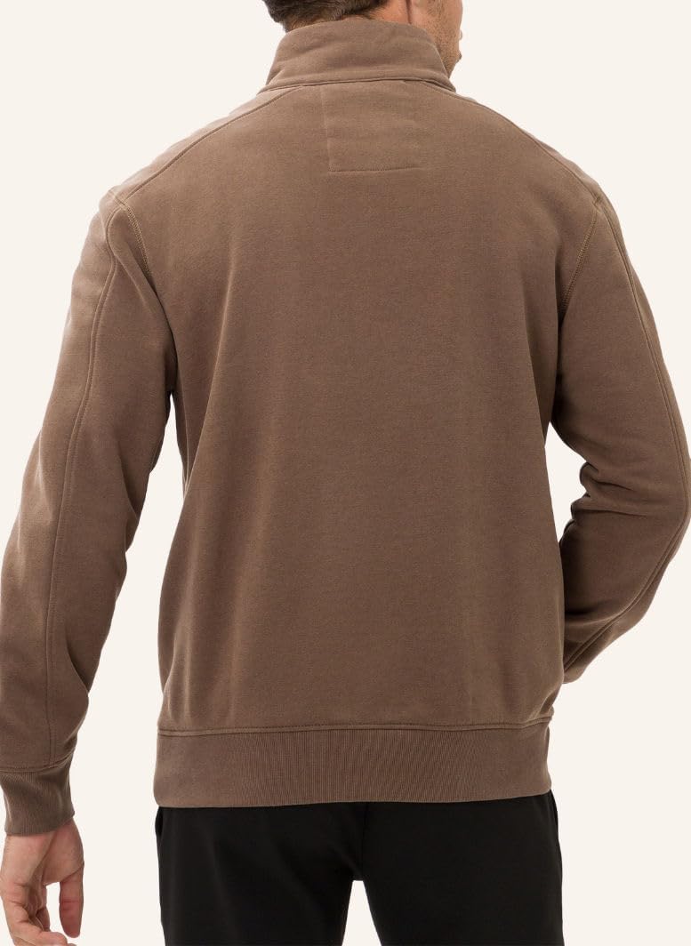BRAX Herren Style Steve Cotton Liquid Interlock-Sweattroyer in Cleaner Optik Sweatshirt