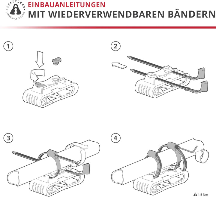 FoldyLock Compact Fahrradschloss-Halterung – ultraleichte Halterung für FoldyLock Compact Klappschlo
