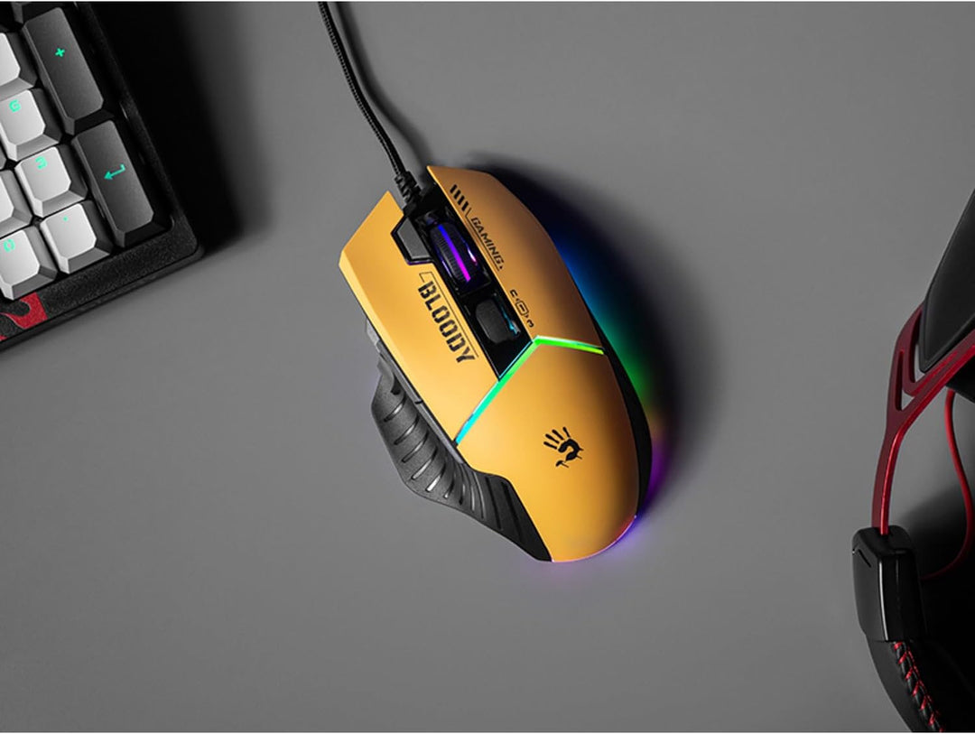A4tech W95Max Sports Gaming Maus, Optische Kabelgebundene Gaming-Maus, USB 12 000 CPI, 8000 FPS, 250