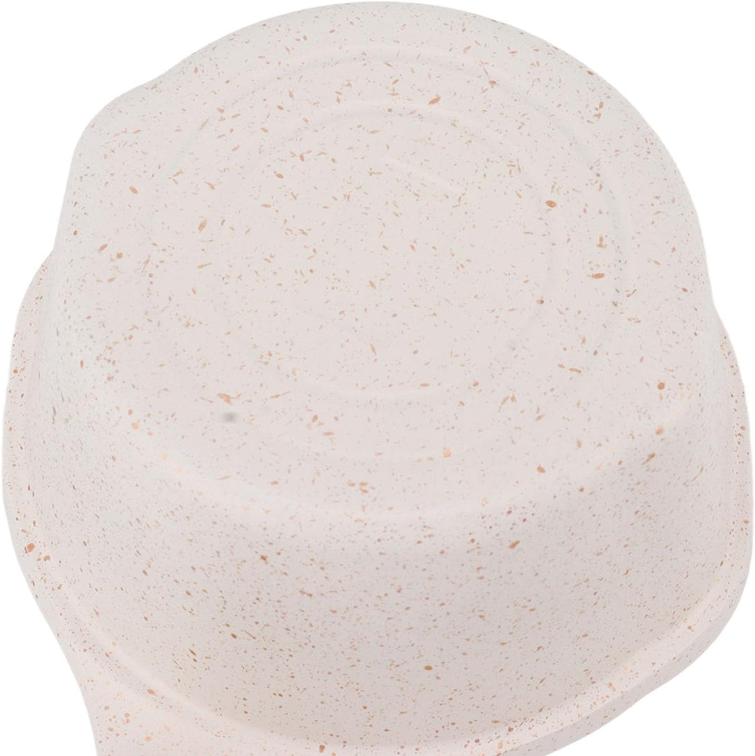 Kleiner Milchtopf, Weisser Antihaftbeschichteter Kochtopf, Multifunktionaler Kochtopf mit Holzgriff