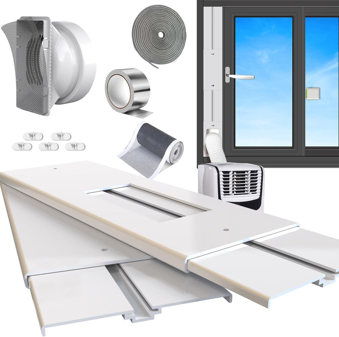 Gulrear Tragbares Klimaanlagen-Fenster-Set, universelles, verstellbare Länge von 64.8 cm bis 119.4 c