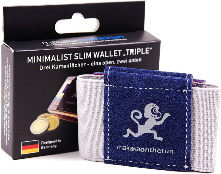MakakaOnTheRun® Kartenetui Herren Wallet mit Münzfach, Kartenhalter, Kreditkartenetui, Slim Wallet H