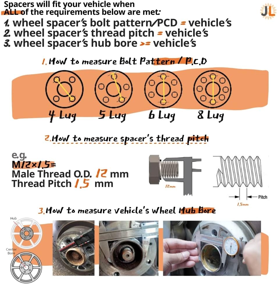 JINGLING KJ 5 Lug Spurverbreiterungen PCD 5 x 100 Nabenbohrung 56 mm geschmiedet 2 Stück Thickness:
