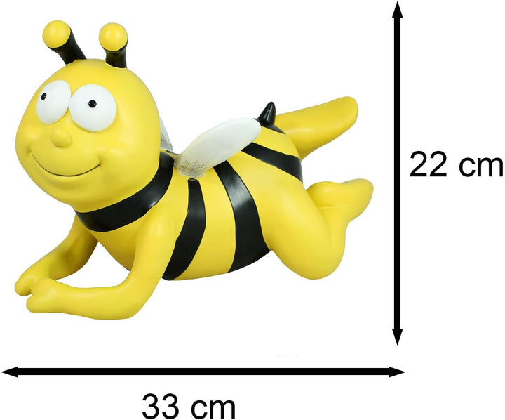 colourliving Gartenstecker Biene gross Bienen Deko Figuren Gartenfigur Bienen Dekoration handbemalt