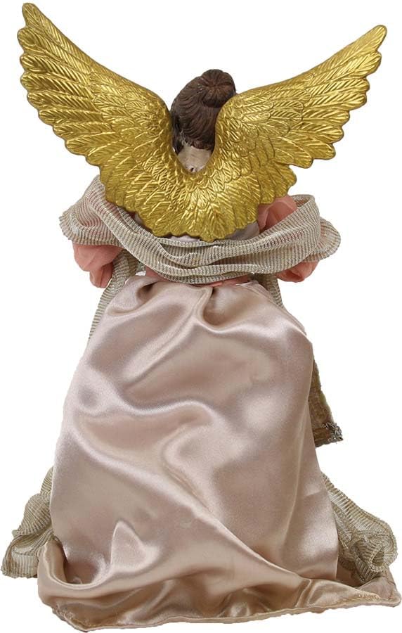 FADEDA Engel mit Stoffkleid, Rose/Höhe:28 cm/handbemalt/detailgetreue Krippen Figuren - Weihnachten