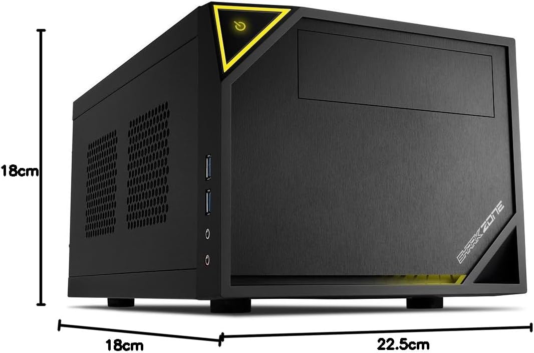 Sharkoon Shark Zone C10 PC-Gehäuse (Mini-ITX, 1x 5,25 extern, 1x 2,5 Zoll/3,5 Zoll intern, 2x USB 3.