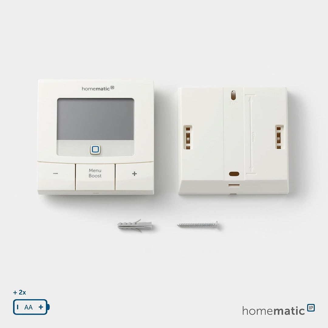 Homematic IP Smart Home Starter Set Heizen + Wandthermostat – basic, digitale Raumtemperaturmessung