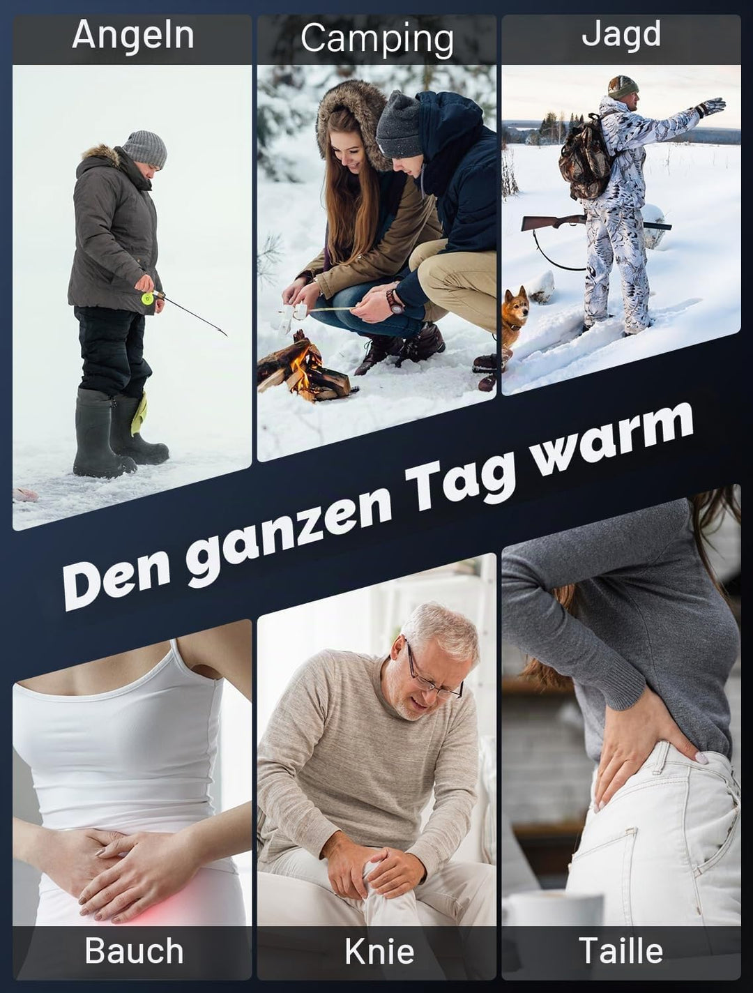 Handwärmer Elektrisch 2 Pack, Ultraleicht Taschenwärmer Wiederaufladbar, Tragbare Heizung, 3 Heizmod