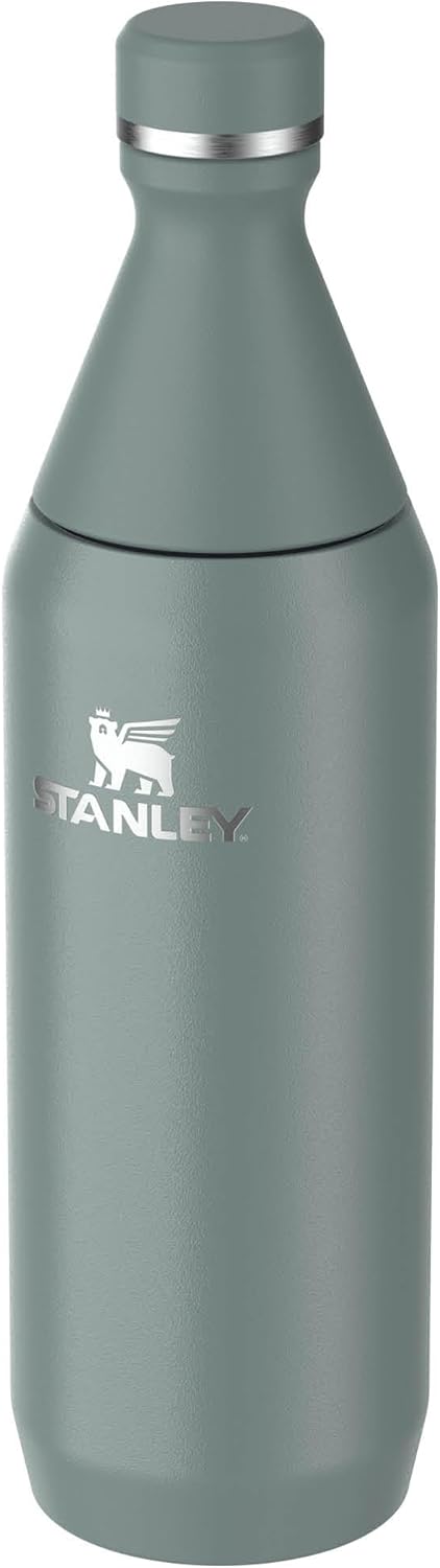 Stanley All Day Slim Trinkflasche Edelstahl 0.6L - Thermosflasche Kühlt 6 Stunden - 11 Stunden Eisge