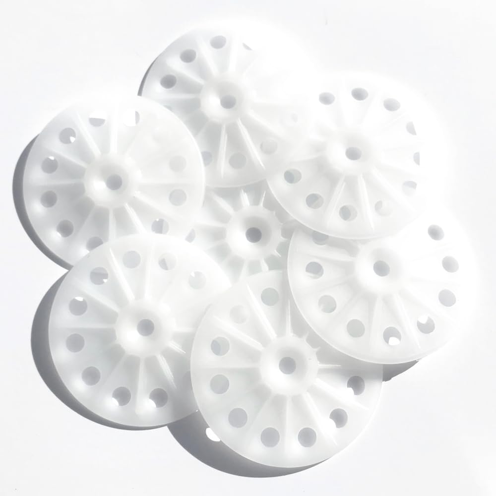 Polypropylen-Unterlegscheiben für weiche Dämmplatten aus EPS, XPS, Steinwolle und Fiberglas, 60 mm,