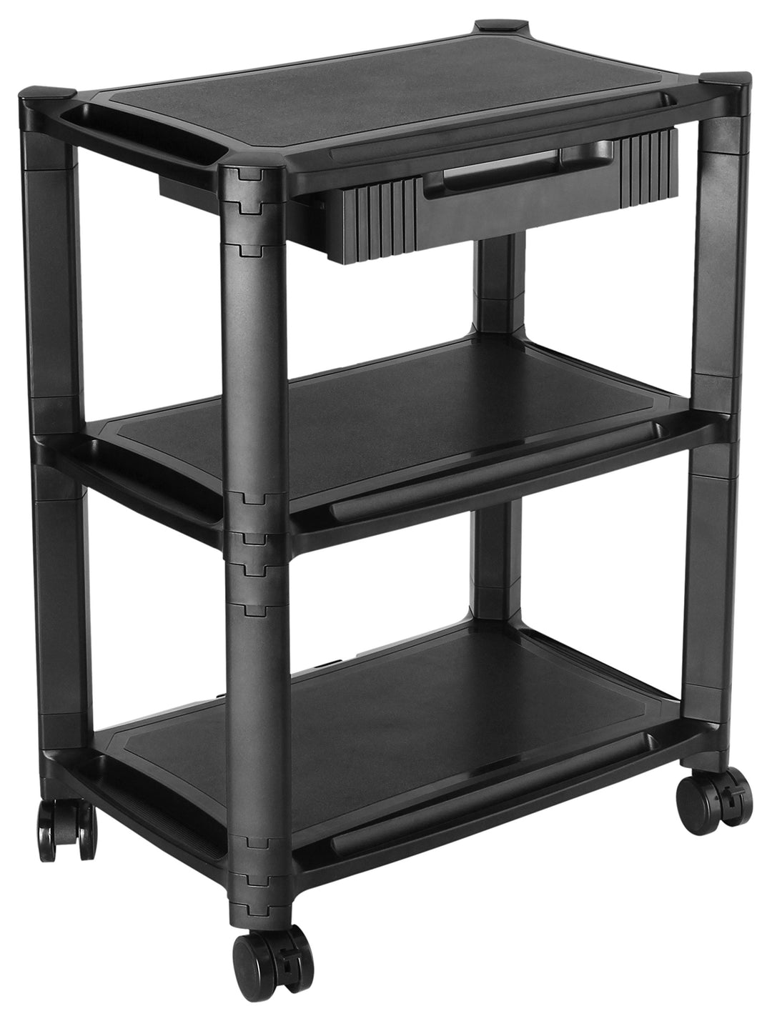 RICOO Rollcontainer Rollwagen mit Schublade Organizer WM5-L, Modular Schwarz Schreibtisch Bürocontai