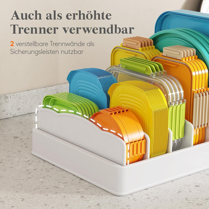 Lifewit Topfdeckel Frischhaltebox Lagerung, 1 Stück Lunchbox Deckel Aufbewahrung Organizer Küche Top
