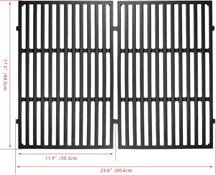 Denmay 7638 44,5 x 30,3cm Grillrost Gusseisen für Weber I & II Spirit E/S 310, 320, 330 Classic (mit