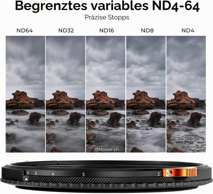 K&amp;F CONCEPT Polfilter (CPL) &amp; ND4-ND64 Filter 95mm 2-in-1 multifunktionaler Filter（2-6 Blendenstufen