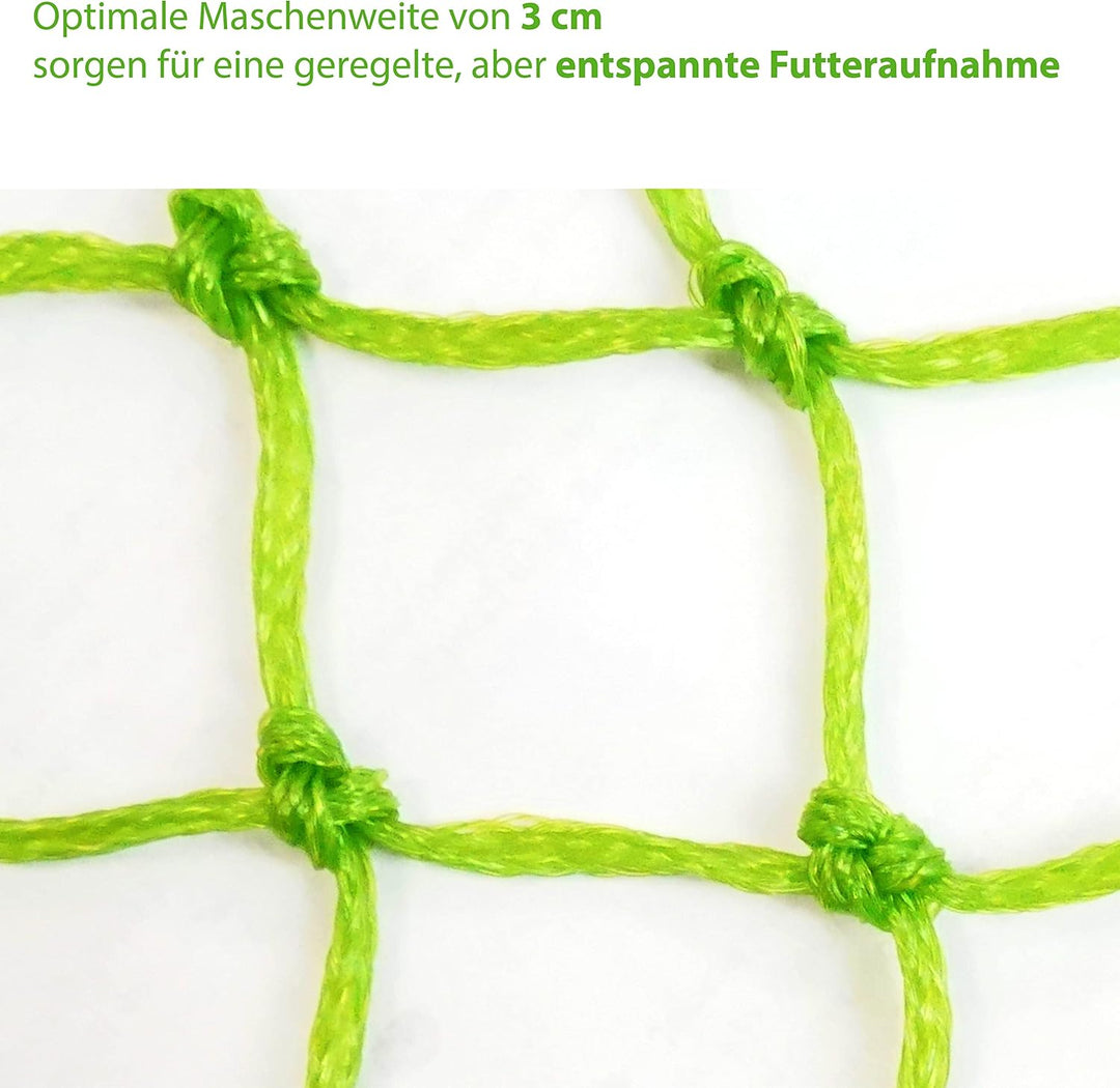 Pferdelinis Heunetz für Pferde, Heunetz engmaschig optimal zur Beschäftigung für Pferde 3x3 Heutasch