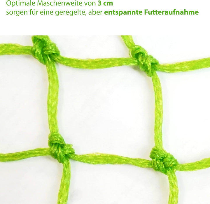 Pferdelinis Heunetz für Pferde, Heunetz engmaschig optimal zur Beschäftigung für Pferde 3x3 Heutasch