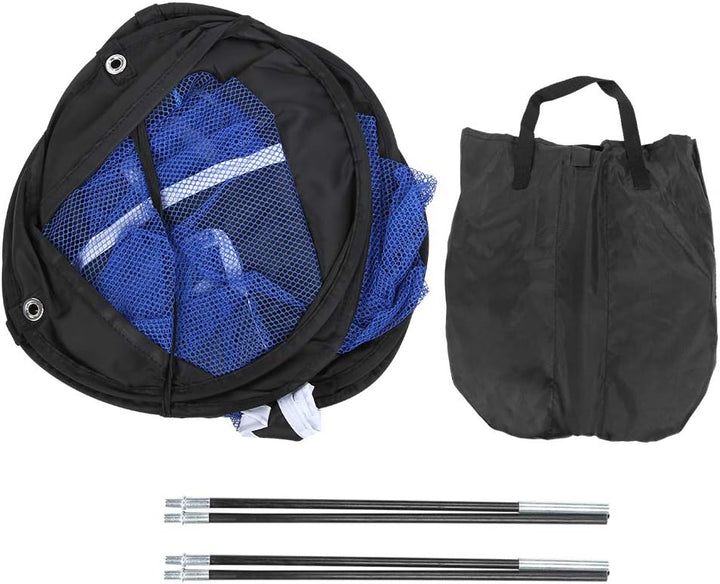 Tragbares Golf-Chipping-Netz Golf-Zielnetz für das Üben im Innen- und Aussenbereich(Schwarz + Blau)