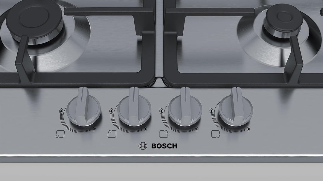 Bosch PGP6B5B90 Gaskochfeld Serie 4 Einbau-Kochfeld 60 cm Leistung 7500 W Edelstahl