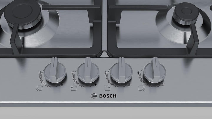 Bosch PGP6B5B90 Gaskochfeld Serie 4 Einbau-Kochfeld 60 cm Leistung 7500 W Edelstahl