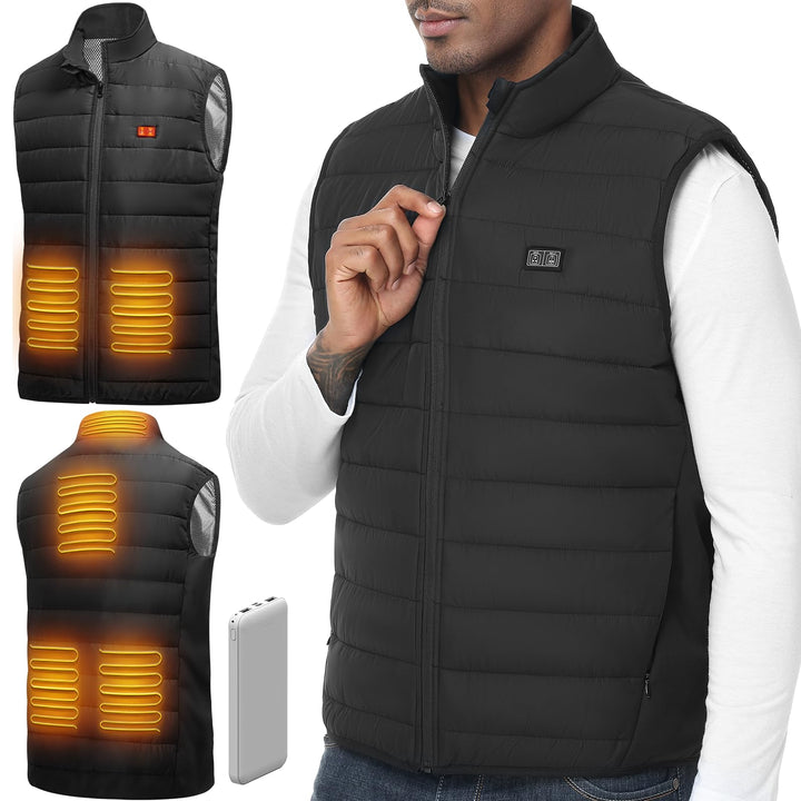 Beheizbare Weste, Heizweste für Damen Herren, Beheizte Jacke, Heizjacke mit Powerbank, 7.4V/5.0V Wär