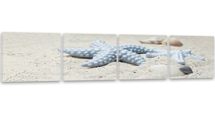 Feeby. Leinwandbild, Bilder, Wand Bild - 4 Teile - Panoramabild, Wandbilder, Kunstdruck 200x50 cm, S