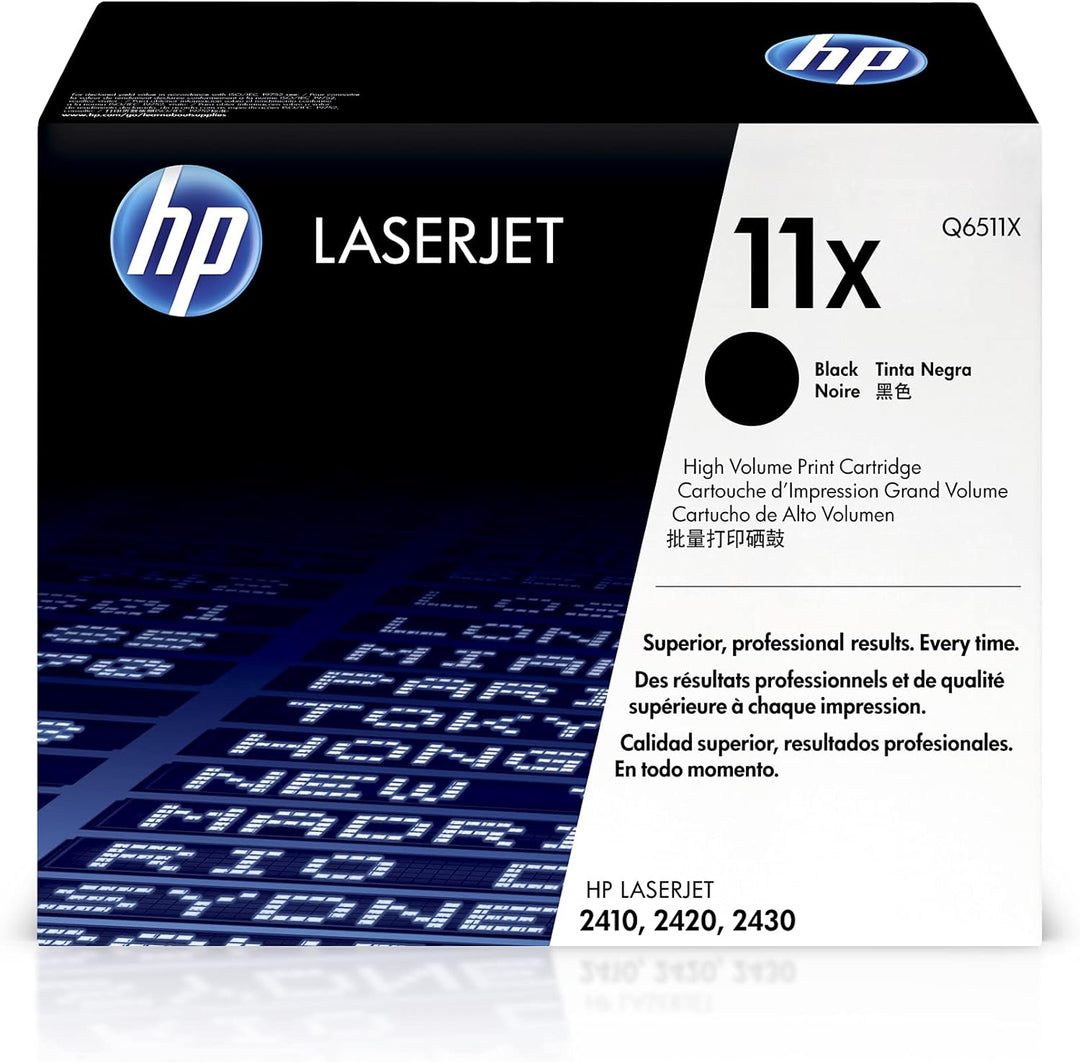 HP 11X (Q6511X) Schwarzer Originaltoner mit hoher Reichweite für HP Laserjet 2420, HP Laserjet 2430
