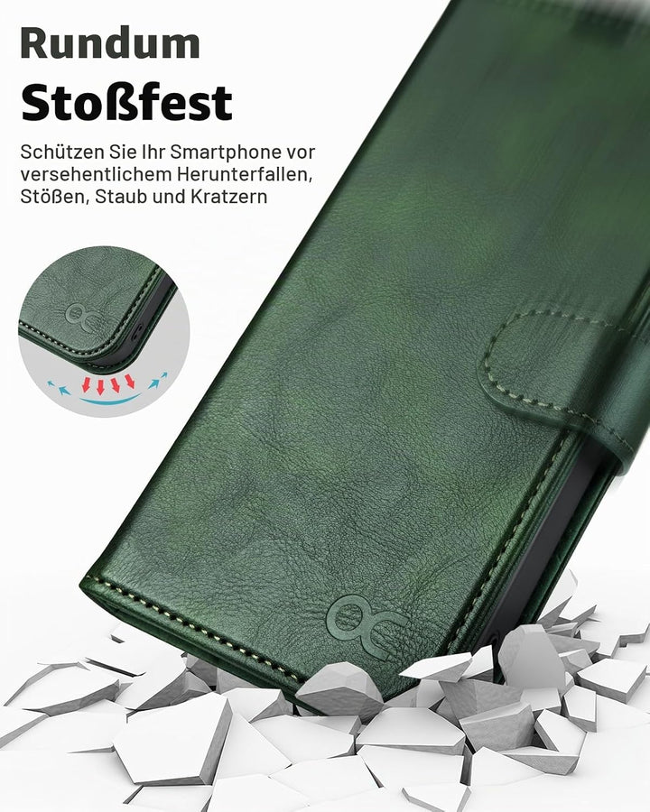 OCASE iPhone 15 Pro Max Hülle(2in1) Leder Stossfestes Case [Abnehmbare magnetische Hülle] [Kabellose