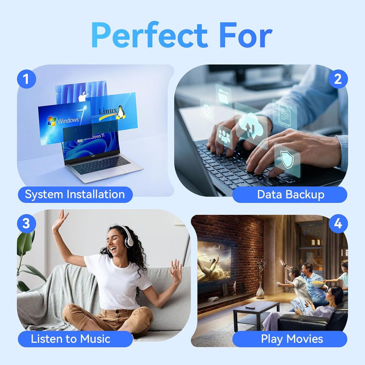 Externes Blu-Ray-DVD-Laufwerk, MthsTec USB 3.0 und Typ-C Blu-Ray-Brenner, DVD-Brenner, 3D Slim Optic