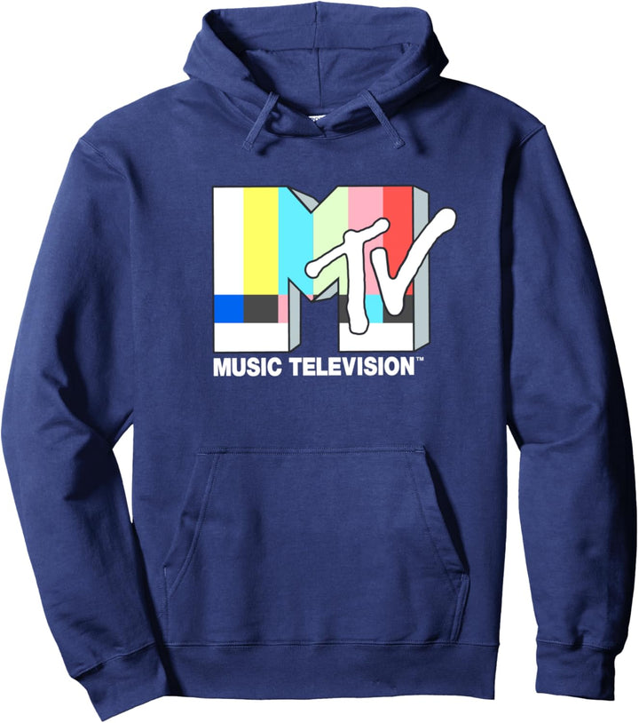 MTV Retro TV Signal Out Logo V1 Pullover Hoodie