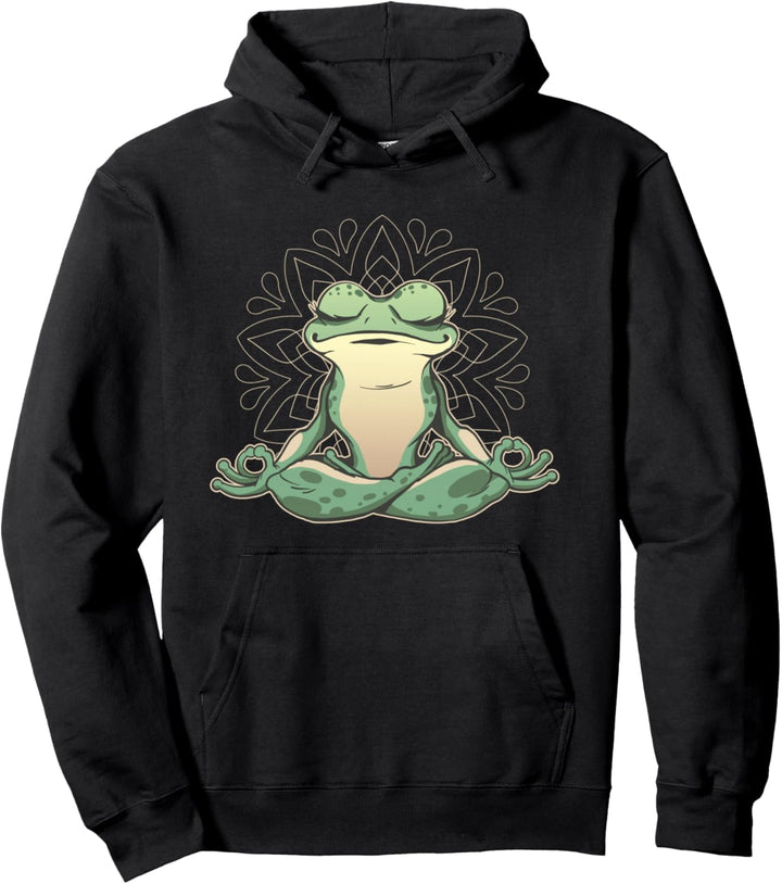 Frosch, Yoga, Meditation Pullover Hoodie