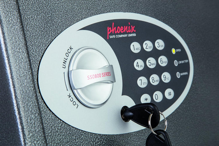 Phoenix Vela SS0801ED Deposit Home &amp; Office Safe mit elektronischem Codeschloss Graphit-Grau (klein)