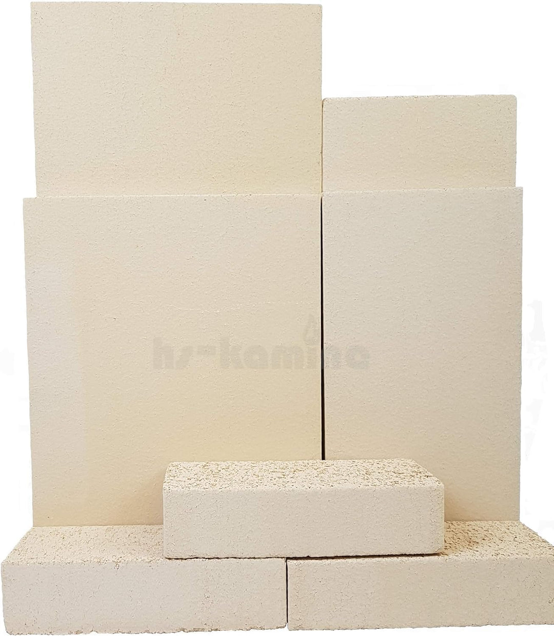 2 Stück 50 x 20 x 4 cm Schamottplatte Schamottstein Schamott Schamotte Kamin Kaminofen
