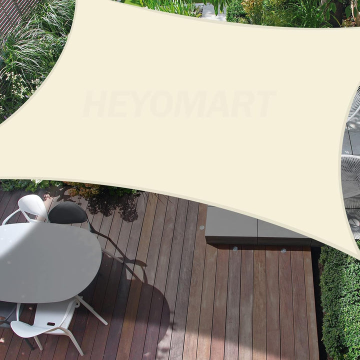 Sonnensegel Sonnenschutz inkl Befestigungsseile PES Polyester Wasserdicht 3 x 3m Quadrat Sonnensegel