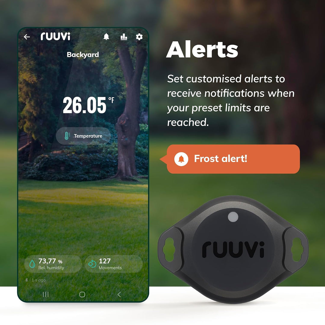 Ruuvi Tag Pro IP67 Temperatur-, Luftfeuchtigkeits- und Bewegungssensor-Tag