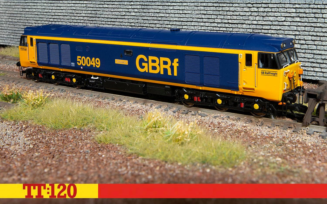Hornby TT:120 TT3015M GBRf Klasse 50 Co-Co 50049 Defiance Diesellokomotive