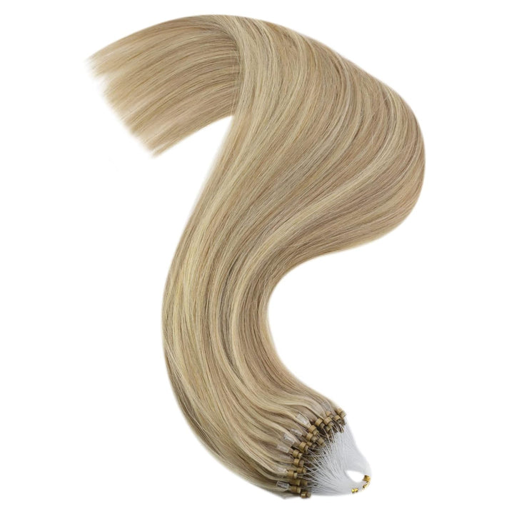 YoungSee Microring Extensions Blond Microring Extensions Echthaar 1g Blond Microring Hair Extensions