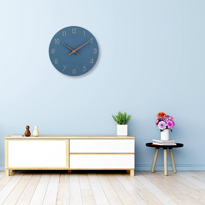 ACCSHINE MDF Holz Wanduhr Ohne TickgeräUsche Lautlos Modern 30cm Quarz Gross Batterie Betriebene Wan