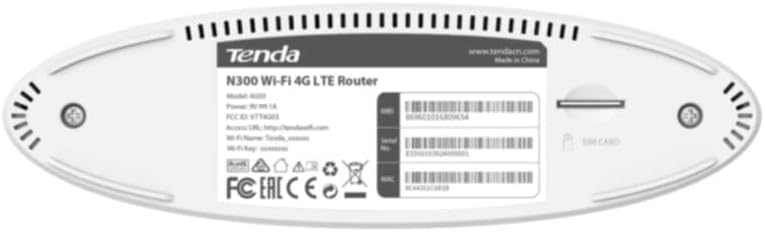 Tenda 4G03 4G LTE Router, WLAN Router für SIM-Karten (CAT4, 150Mbit/s im Download, 300Mbit/s 2,4GHz)