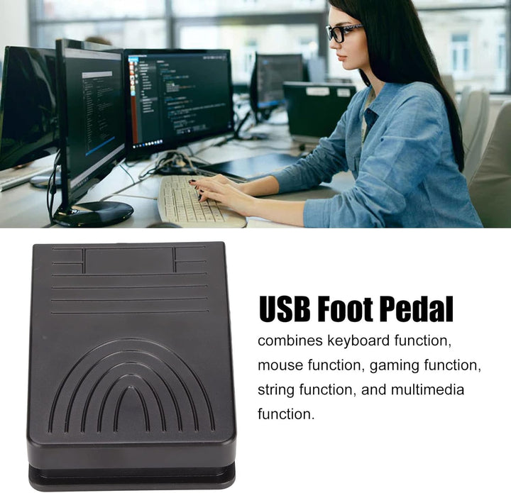 Vikye USB-Fusspedalschalter, Videospiel-PC, Freisprech-Fussschalter, Ein-Tasten-Steuerung, Programm,