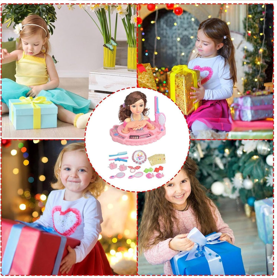 Make Up Und Haarstyling Puppenkopfspielzeug, Make Up Friseur Puppenstyling Kopfspielzeug Mit Haarzub