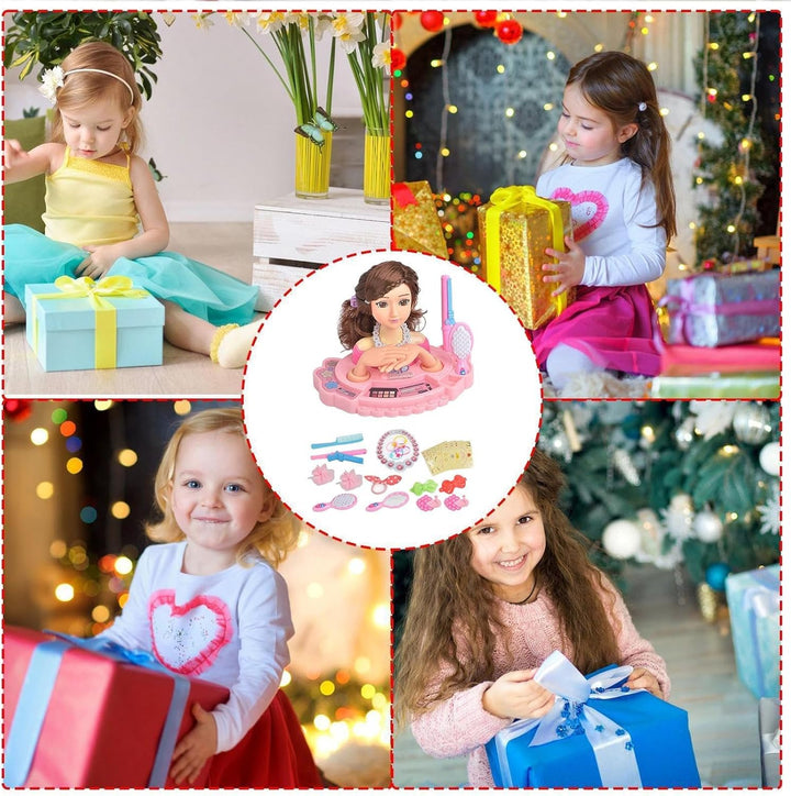 Make Up Und Haarstyling Puppenkopfspielzeug, Make Up Friseur Puppenstyling Kopfspielzeug Mit Haarzub