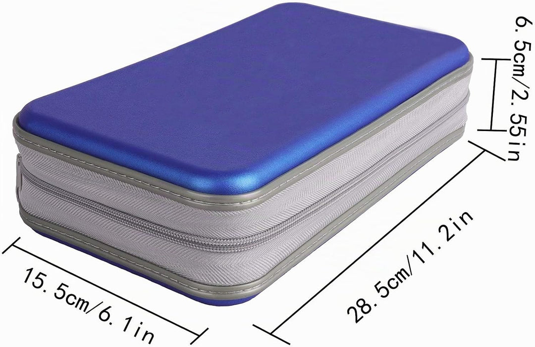 UENTIP CD-Hülle mit 48 Kapazitäten, tragbare DVD-Hülle aus Hartplastik, CD-Organizer, Brieftasche, s