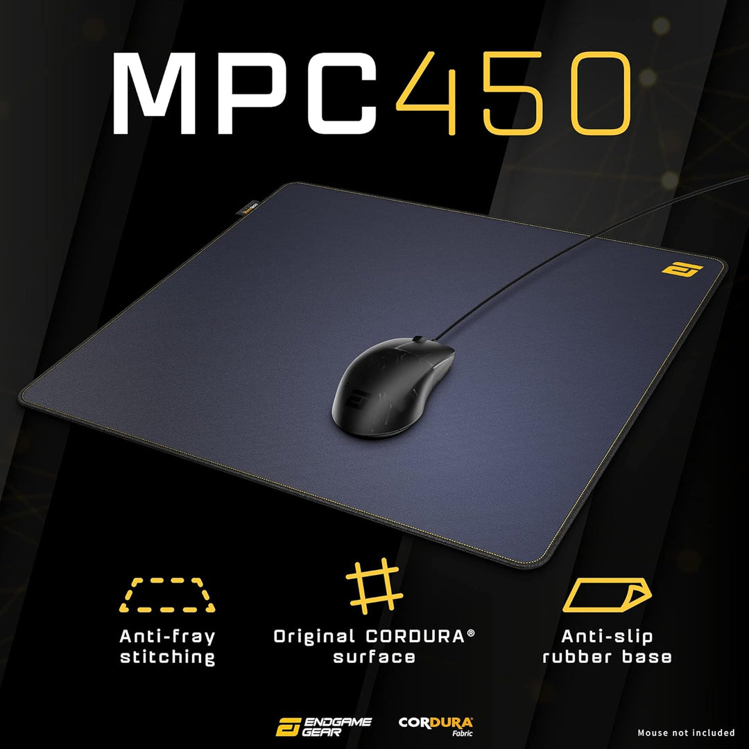 ENDGAME GEAR MPC450 Cordura® Gaming-Mauspad, 45 x 40 cm, Cordura-Gewebe, rutschfest, Dunkelblau