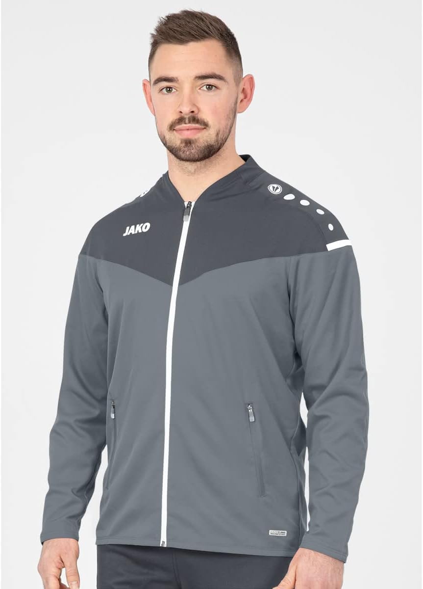 JAKO Herren Champ 2.0 Präsentationsjacke M Anthrazit/Türkis, M Anthrazit/Türkis