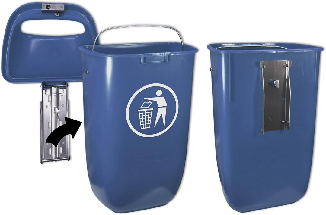 SULO Papierkorb Mülleimer Aussenbereich DIN PK, Inhalt 50 l - Blau