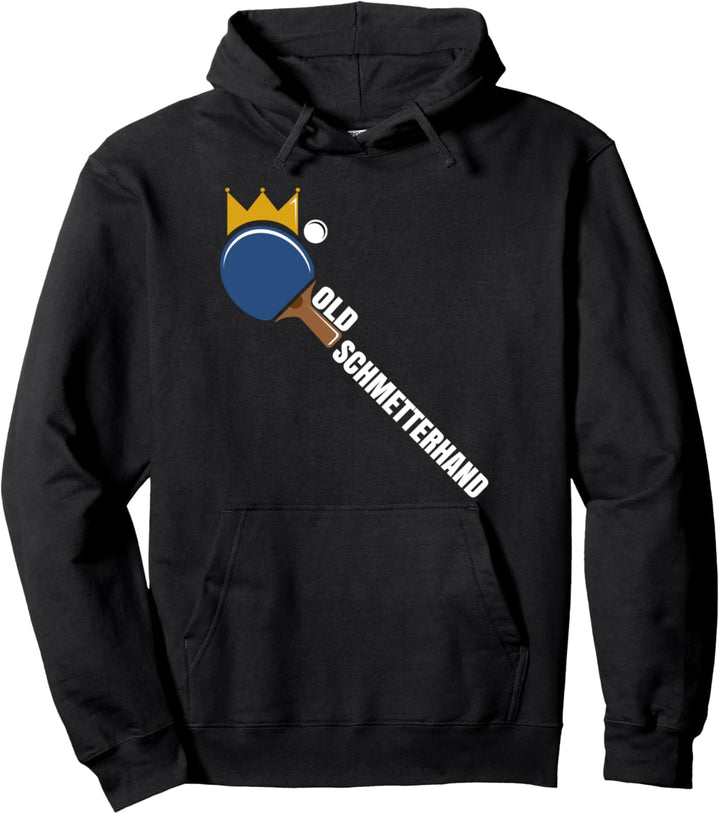 Tischtennis Old Schmetterhand Design für Tischtennisspieler Pullover Hoodie