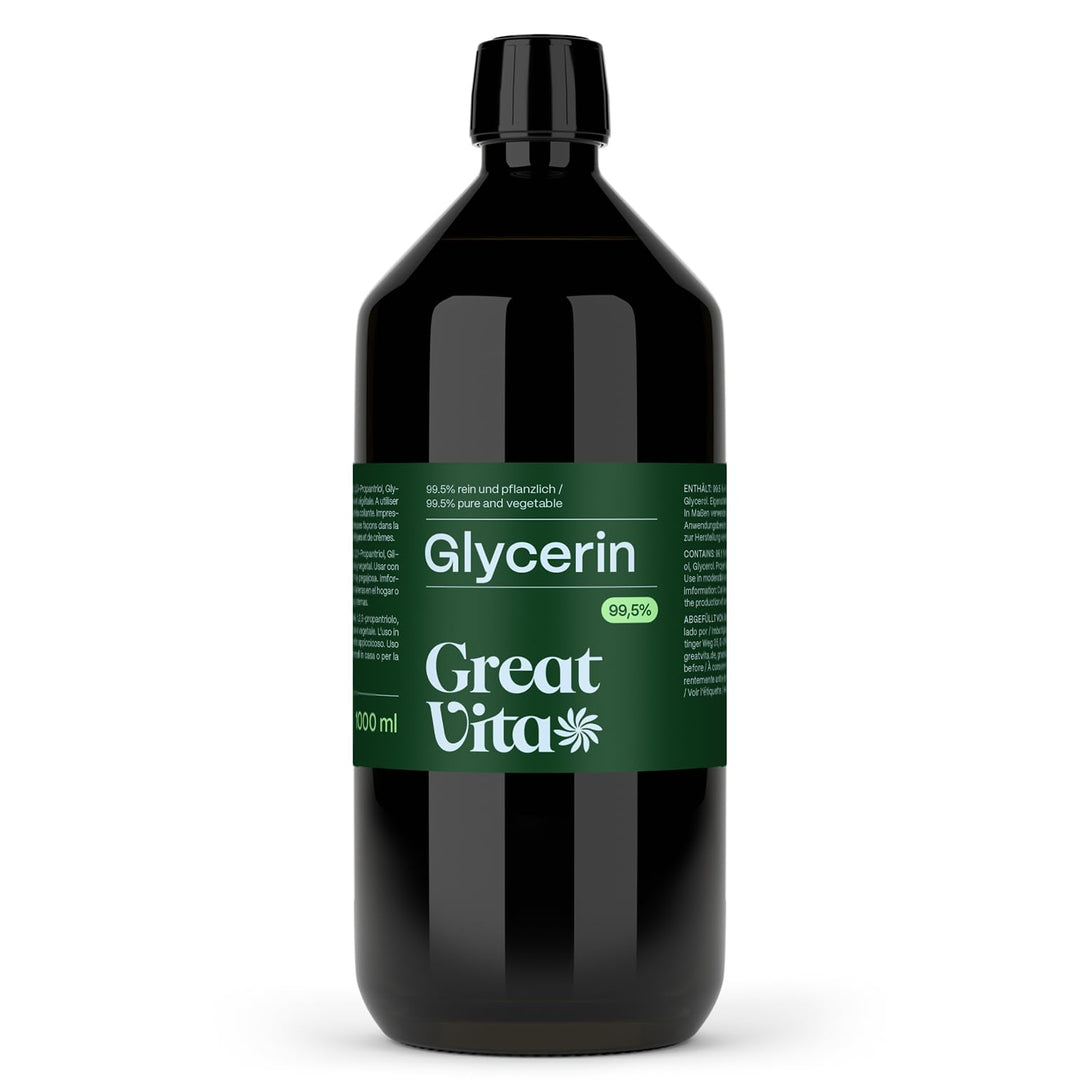 GreatVita Glycerin 3000 ml 99,5% | Rein pflanzlich und vegan – vielseitig einsetzbar für Kosmetik, H