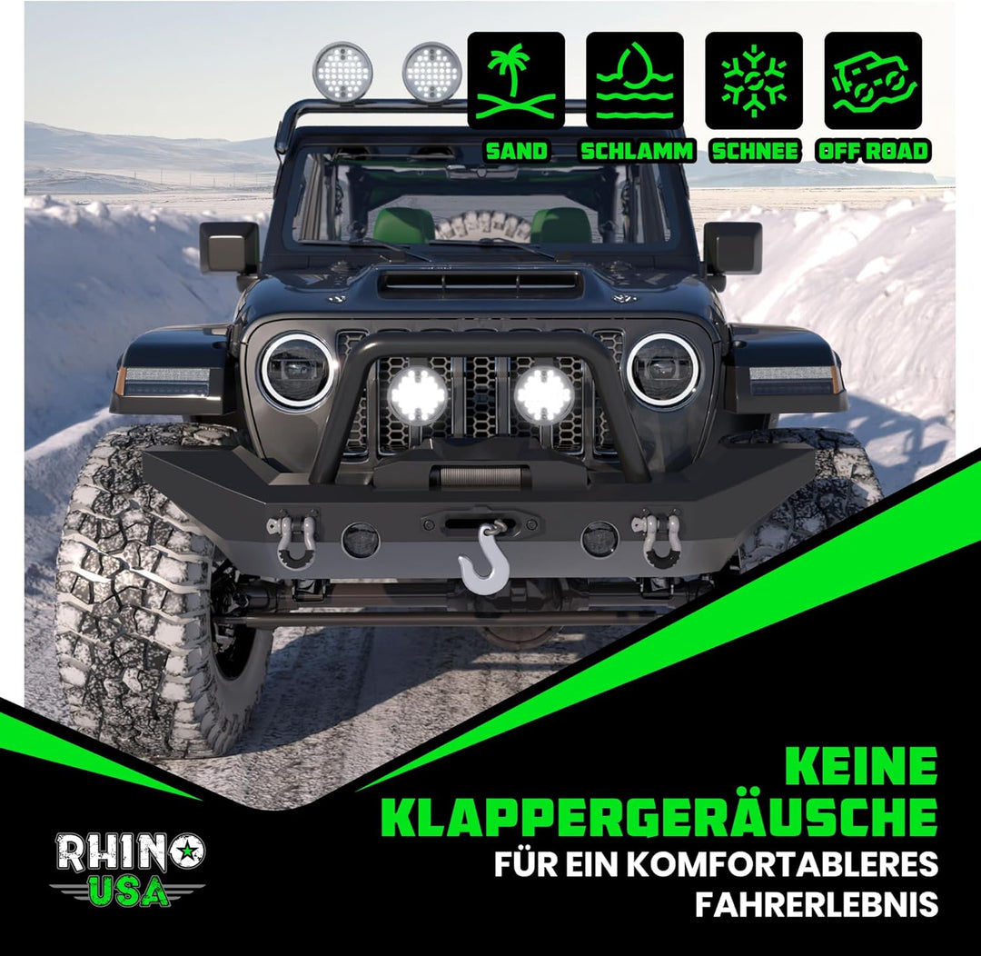 Rhino USA D-Ring-Schäkel (2 Pack) - 18.983kg Bruchfestigkeit - Schwerlast 1,9 cm Augbolzen Schäkeln