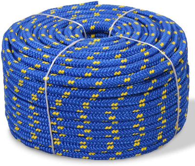 Tidyard Bootsseil Seil Polypropylen 12 mm 250 m Blau Ankerleine Festmacher Tauwerk Seil Outdoorseil