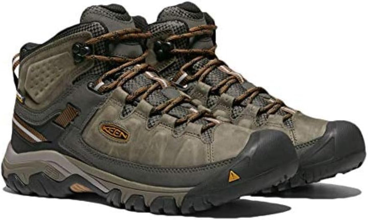 KEEN Herren Targhee 3 Mid Waterproof Wanderstiefel 39.5 EU Black Olive Golden Brown, 39.5 Weit Schwa